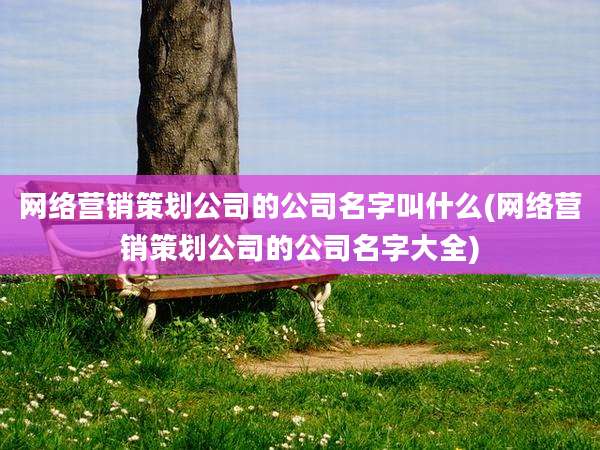 网络营销策划公司的公司名字叫什么(网络营销策划公司的公司名字大全)