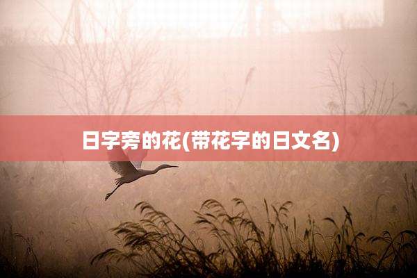 日字旁的花(带花字的日文名)