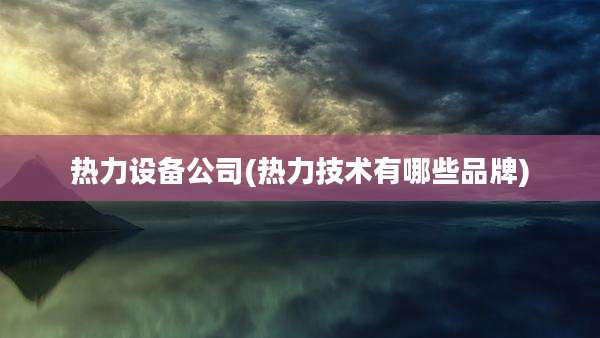 热力设备公司(热力技术有哪些品牌)