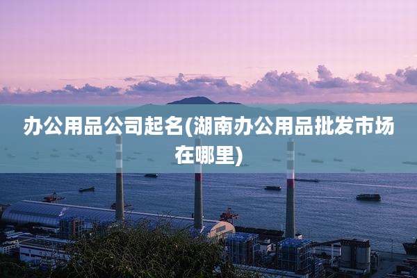 办公用品公司起名(湖南办公用品批发市场在哪里)