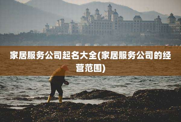 家居服务公司起名大全(家居服务公司的经营范围)