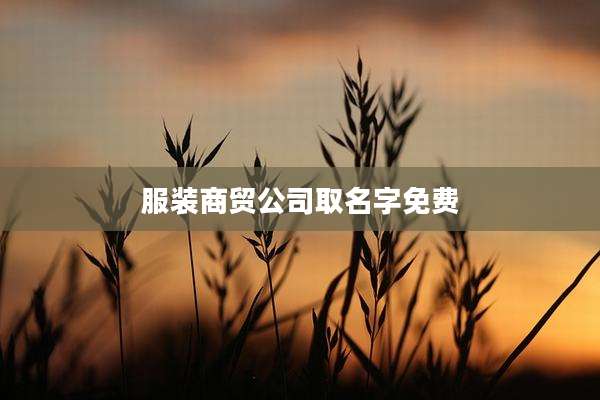 服装商贸公司取名字免费