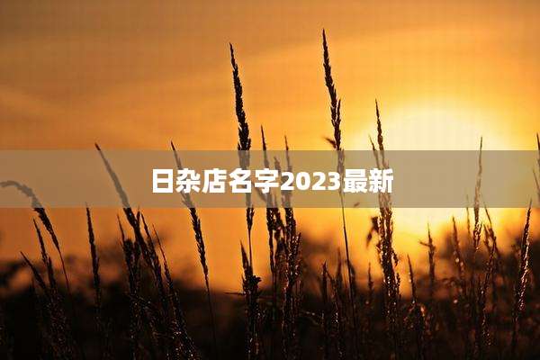 日杂店名字2023最新