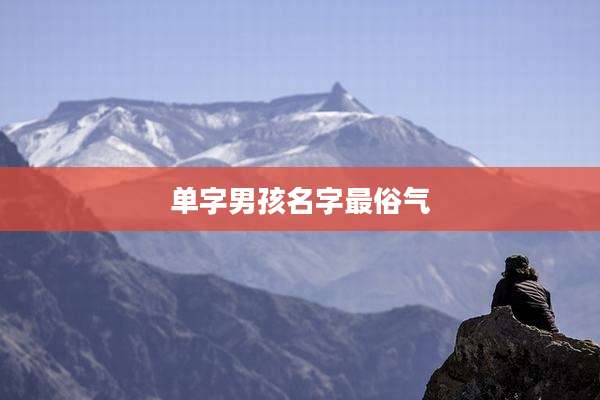 单字男孩名字最俗气