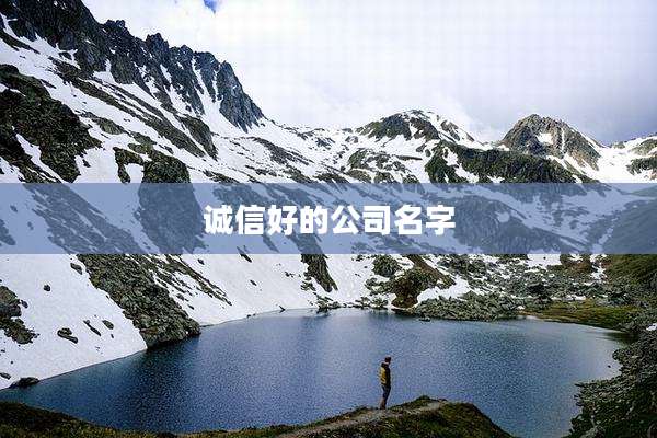 诚信好的公司名字