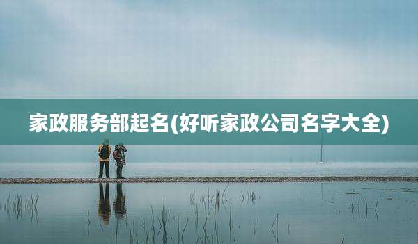 家政服务部起名(好听家政公司名字大全)