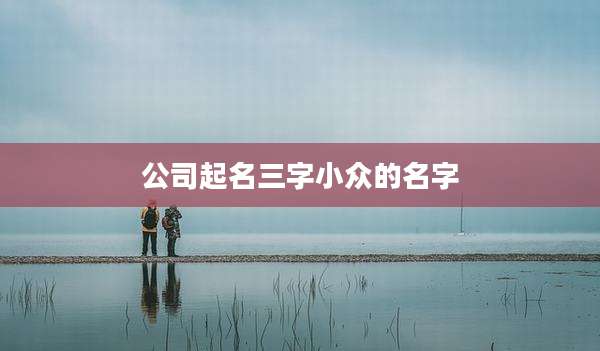 公司起名三字小众的名字