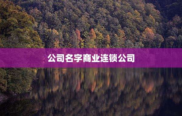 公司名字商业连锁公司