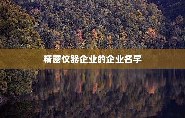 精密仪器企业的企业名字
