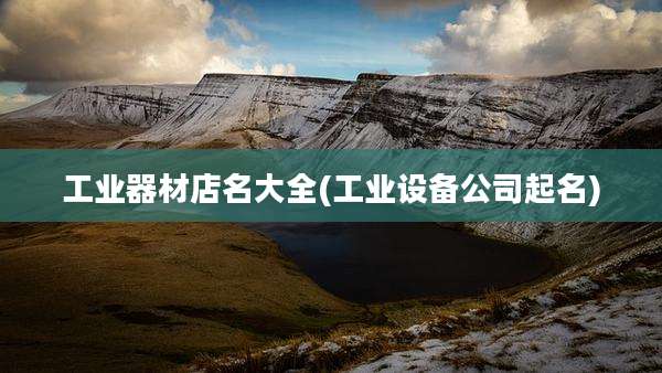 工业器材店名大全(工业设备公司起名)