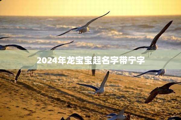 2024年龙宝宝起名字带宁字