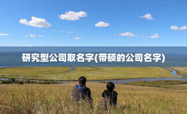 研究型公司取名字(带硕的公司名字)
