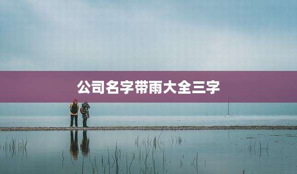 公司名字带雨大全三字