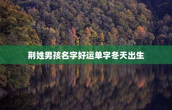 荆姓男孩名字好运单字冬天出生