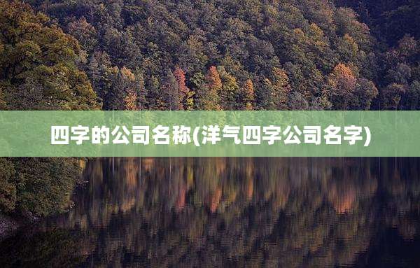 四字的公司名称(洋气四字公司名字)