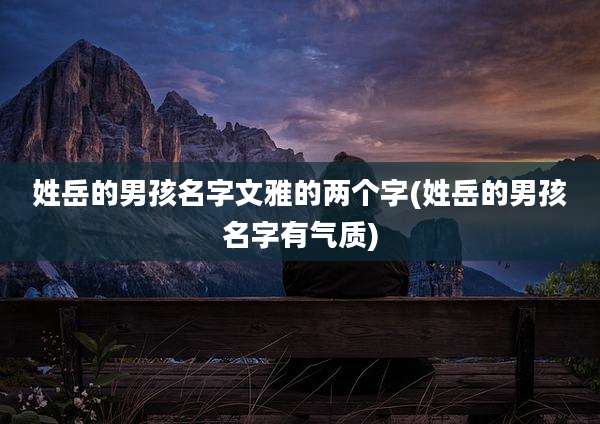 姓岳的男孩名字文雅的两个字(姓岳的男孩名字有气质)