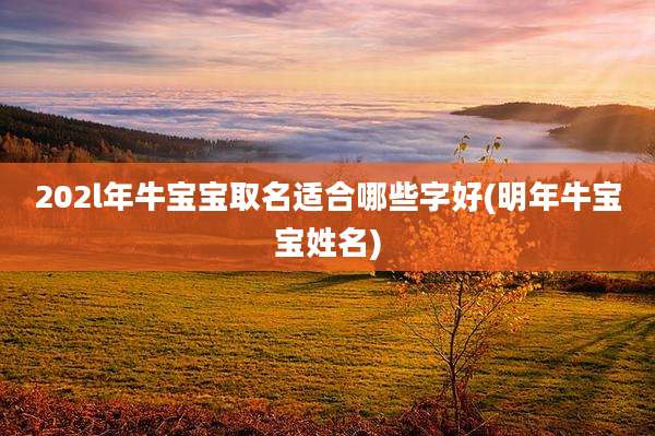 202l年牛宝宝取名适合哪些字好(明年牛宝宝姓名)