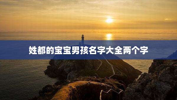 姓都的宝宝男孩名字大全两个字