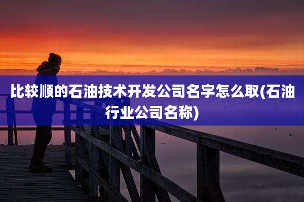 比较顺的石油技术开发公司名字怎么取(石油行业公司名称)