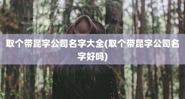 取个带昆字公司名字大全(取个带昆字公司名字好吗)