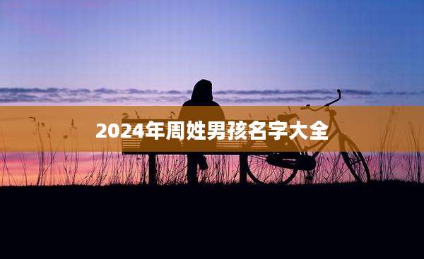 2024年周姓男孩名字大全