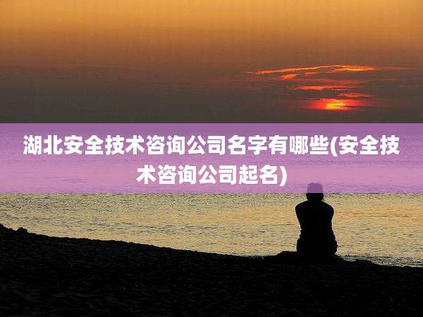 湖北安全技术咨询公司名字有哪些(安全技术咨询公司起名)