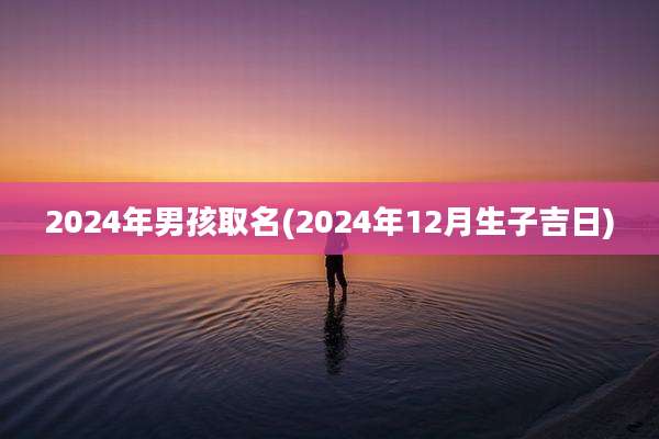 2024年男孩取名(2024年12月生子吉日)