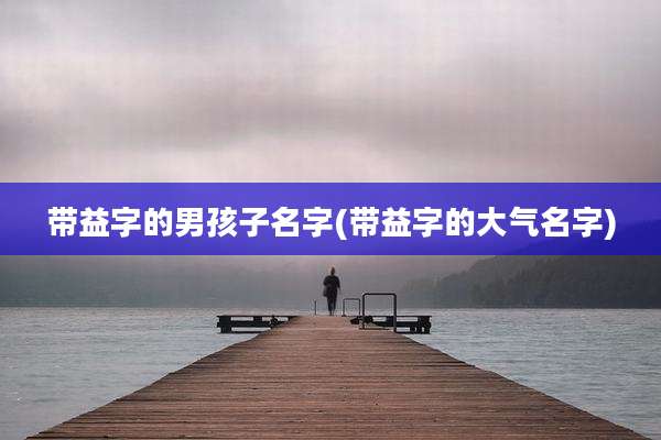 带益字的男孩子名字(带益字的大气名字)