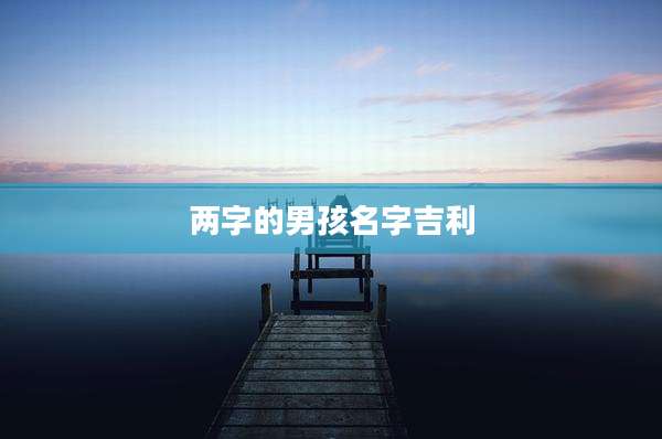 两字的男孩名字吉利