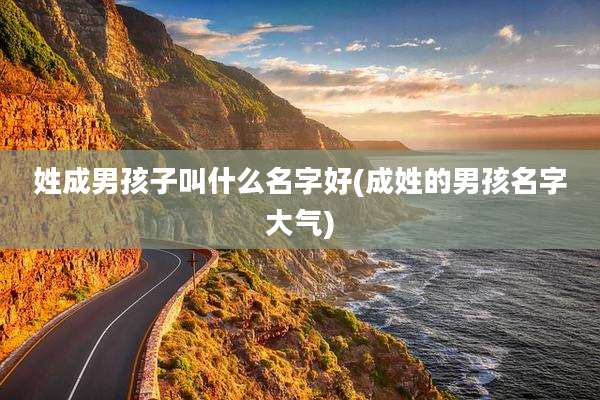 姓成男孩子叫什么名字好(成姓的男孩名字大气)