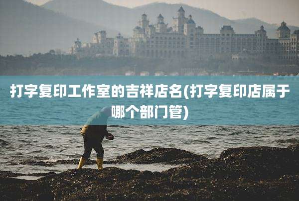 打字复印工作室的吉祥店名(打字复印店属于哪个部门管)