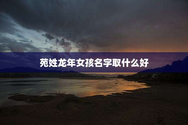 苑姓龙年女孩名字取什么好