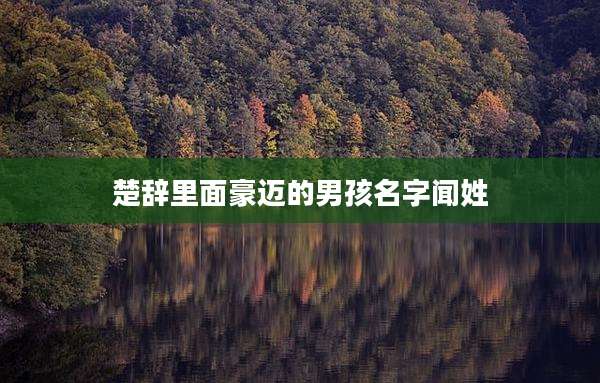 楚辞里面豪迈的男孩名字闻姓