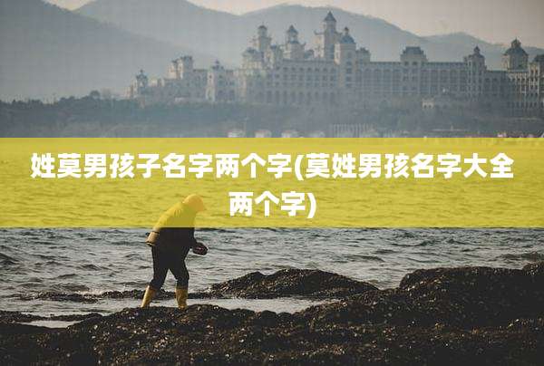 姓莫男孩子名字两个字(莫姓男孩名字大全两个字)