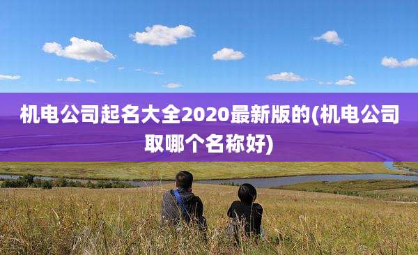 机电公司起名大全2020最新版的(机电公司取哪个名称好)