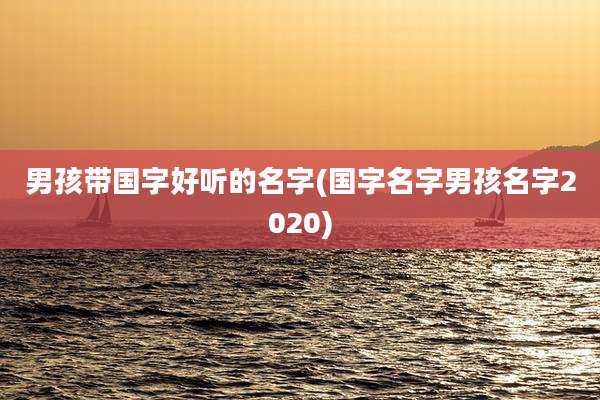 男孩带国字好听的名字(国字名字男孩名字2020)