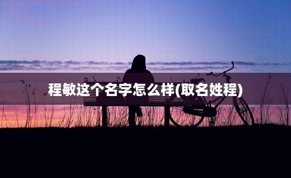 程敏这个名字怎么样(取名姓程)