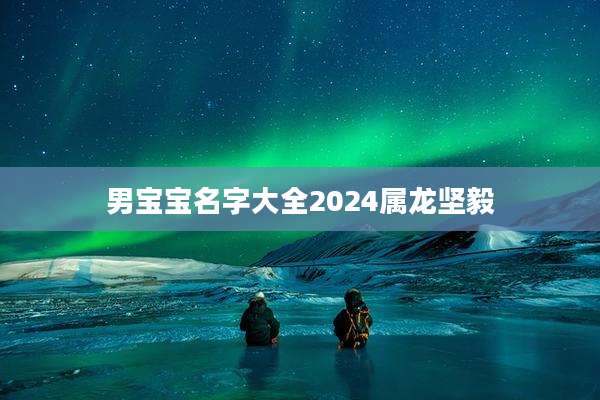 男宝宝名字大全2024属龙坚毅