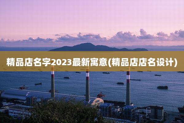 精品店名字2023最新寓意(精品店店名设计)