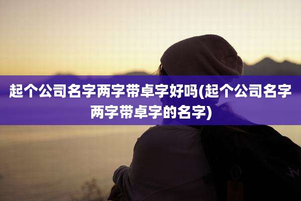 起个公司名字两字带卓字好吗(起个公司名字两字带卓字的名字)