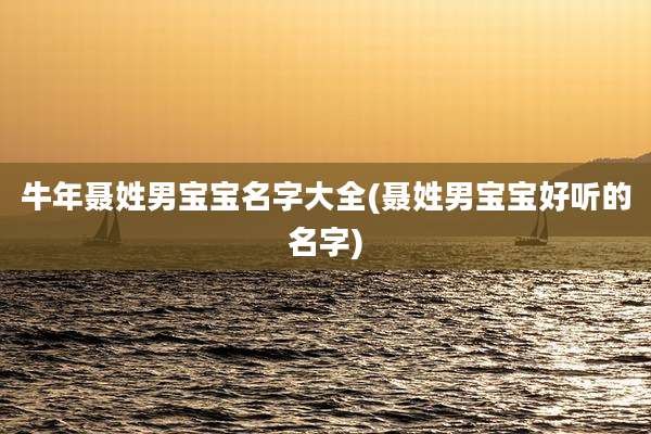 牛年聂姓男宝宝名字大全(聂姓男宝宝好听的名字)