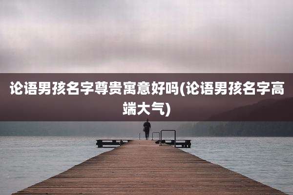 论语男孩名字尊贵寓意好吗(论语男孩名字高端大气)