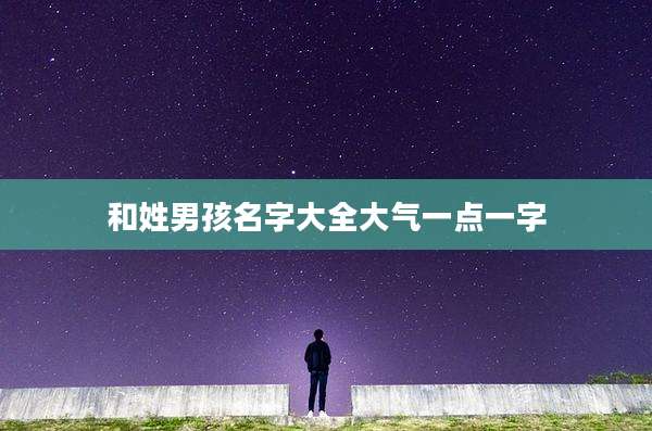 和姓男孩名字大全大气一点一字