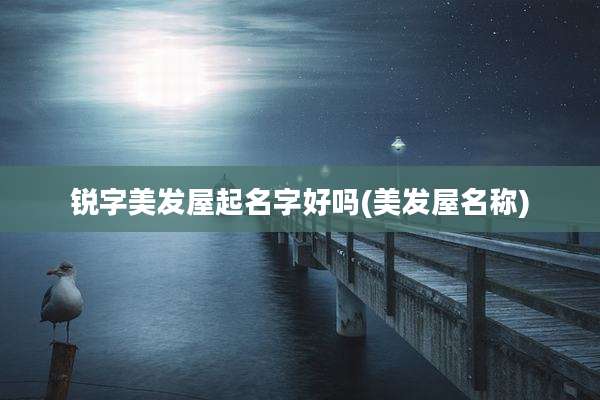锐字美发屋起名字好吗(美发屋名称)