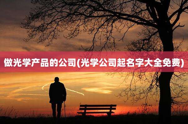 做光学产品的公司(光学公司起名字大全免费)