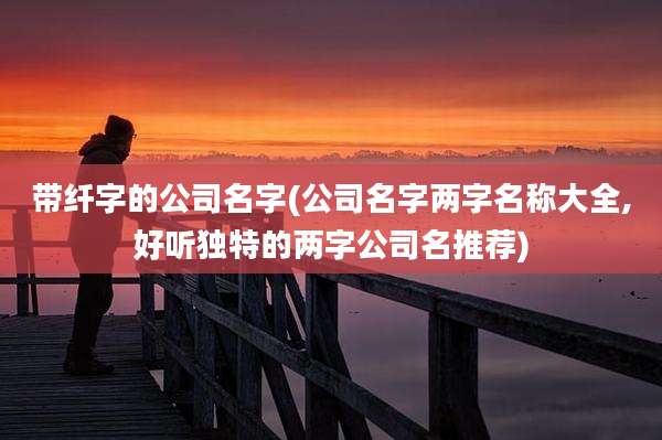 带纤字的公司名字(公司名字两字名称大全,好听独特的两字公司名推荐)