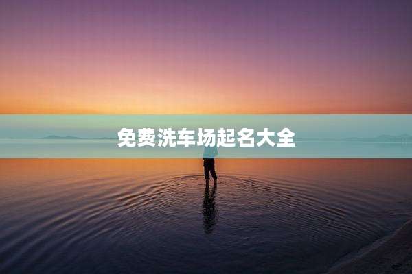 免费洗车场起名大全