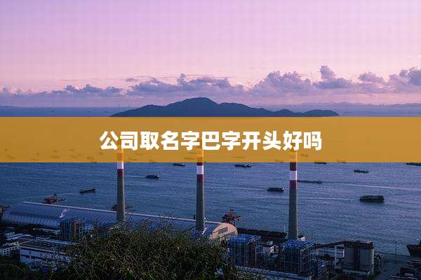 公司取名字巴字开头好吗
