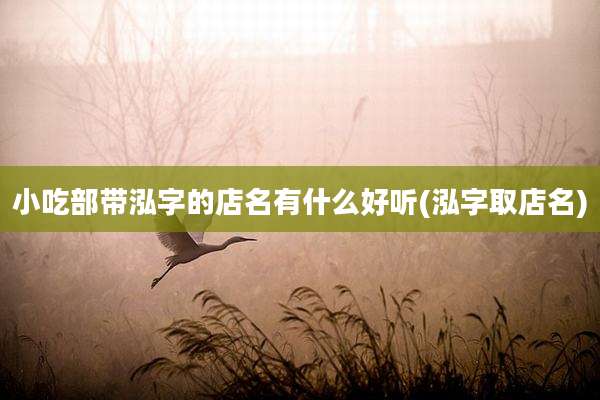 小吃部带泓字的店名有什么好听(泓字取店名)