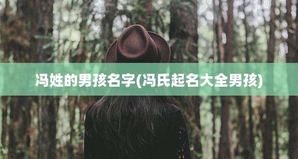 冯姓的男孩名字(冯氏起名大全男孩)